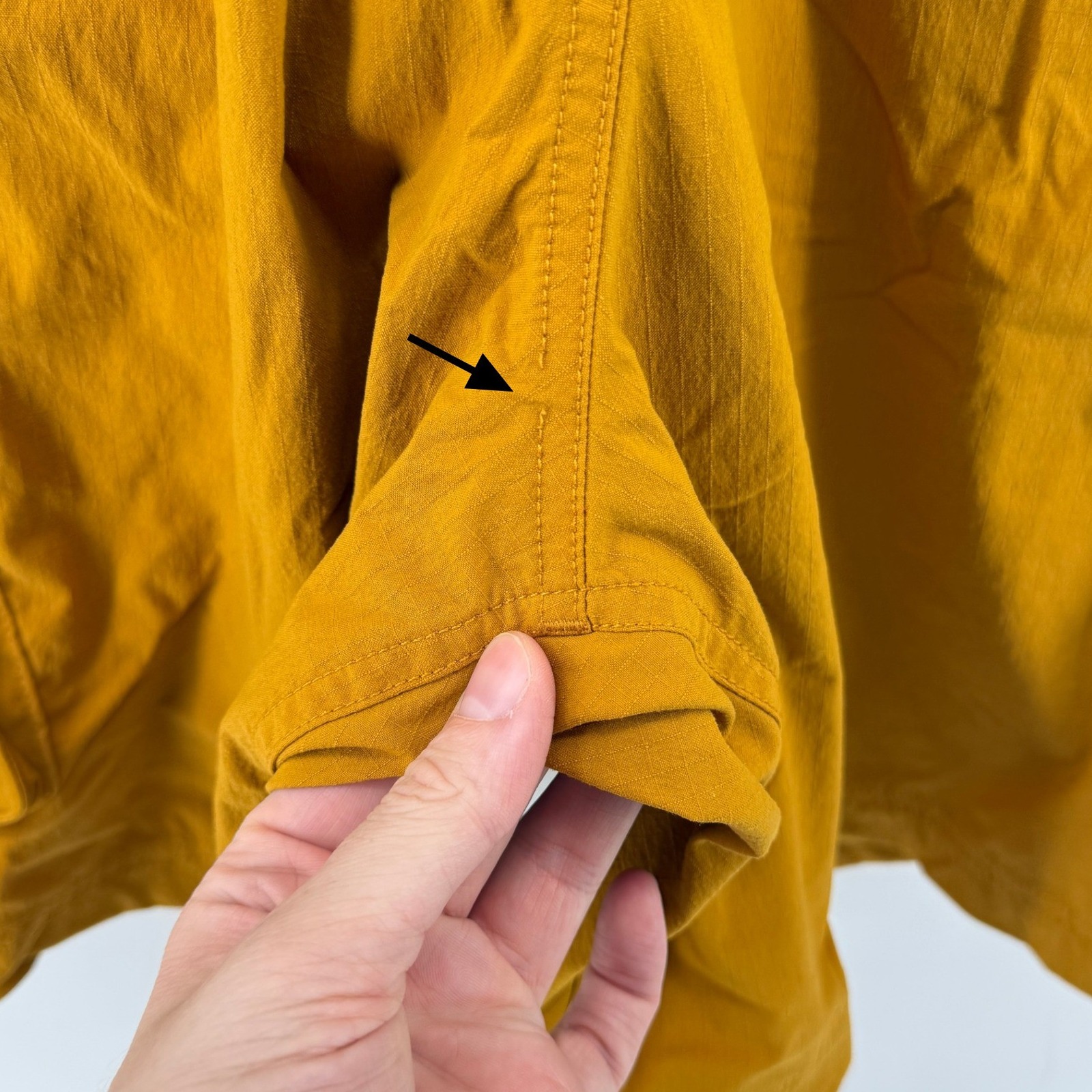 Duluth Heirloom Gardening Short Overalls Mustard Yellow Women L Shortalls Nylon — image 5 of 8